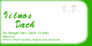 vilmos dach business card